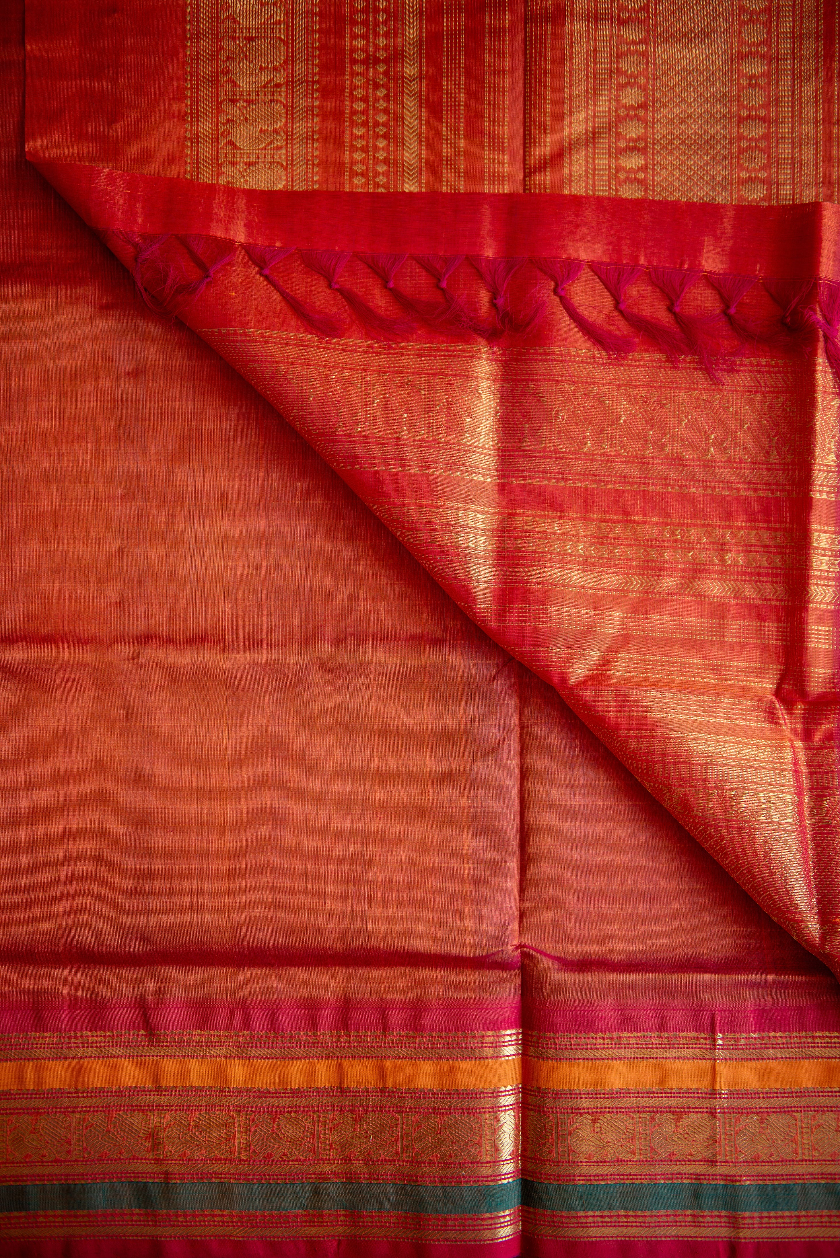 Handwoven Royal Blue Checkered Silk Cotton Saree