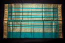 Elegant Golden-Beige and Green Silk Cotton Saree