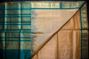 Elegant Golden-Beige and Green Silk Cotton Saree