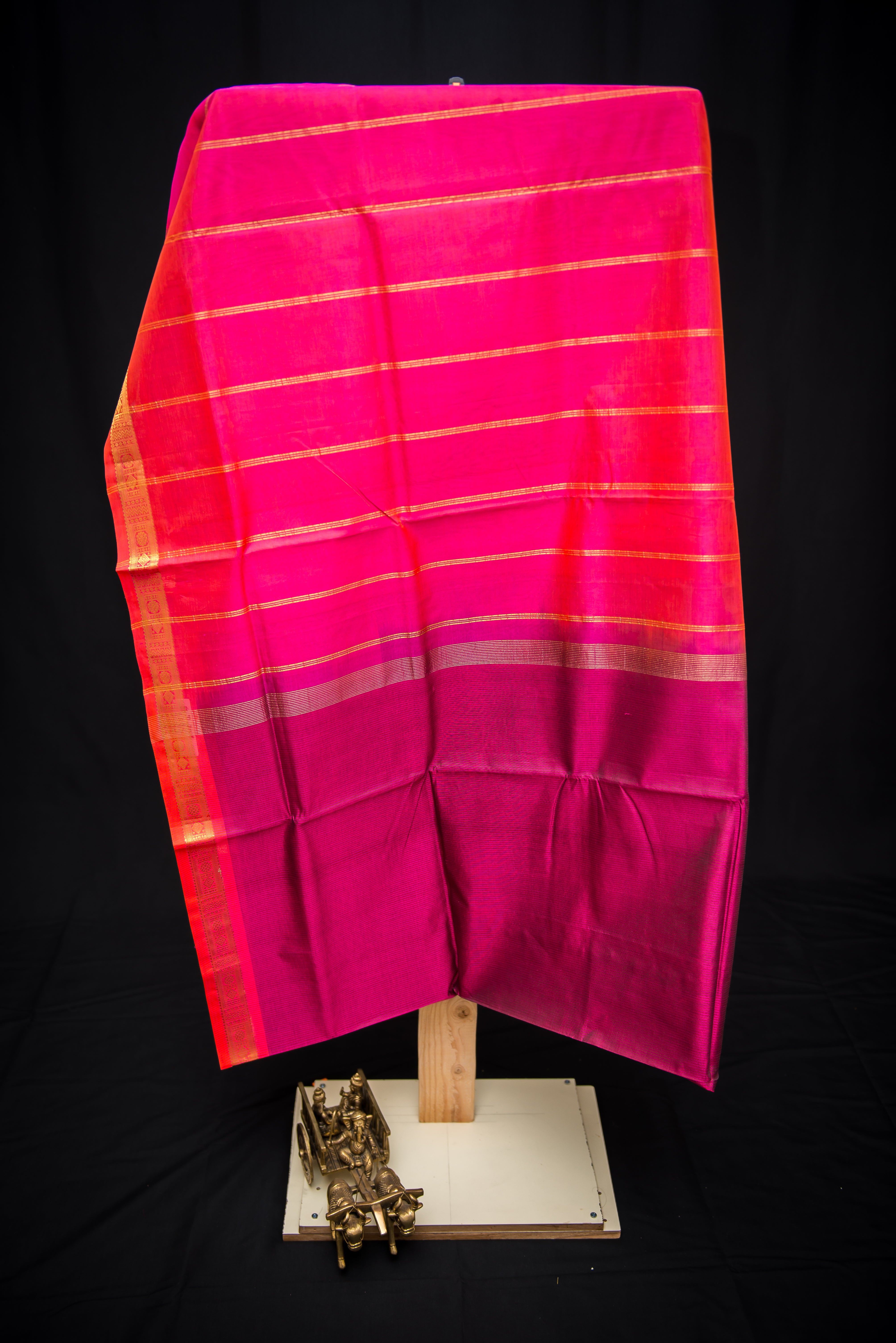 Eggplant Purple Handloom Silk Cotton Saree