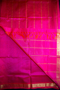 Eggplant Purple Handloom Silk Cotton Saree