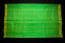 Ombre Green and Lilac Handwoven Silk Cotton Saree