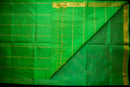 Ombre Green and Lilac Handwoven Silk Cotton Saree