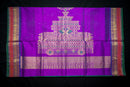 Green and Purple Handwoven Silk Cotton Saree