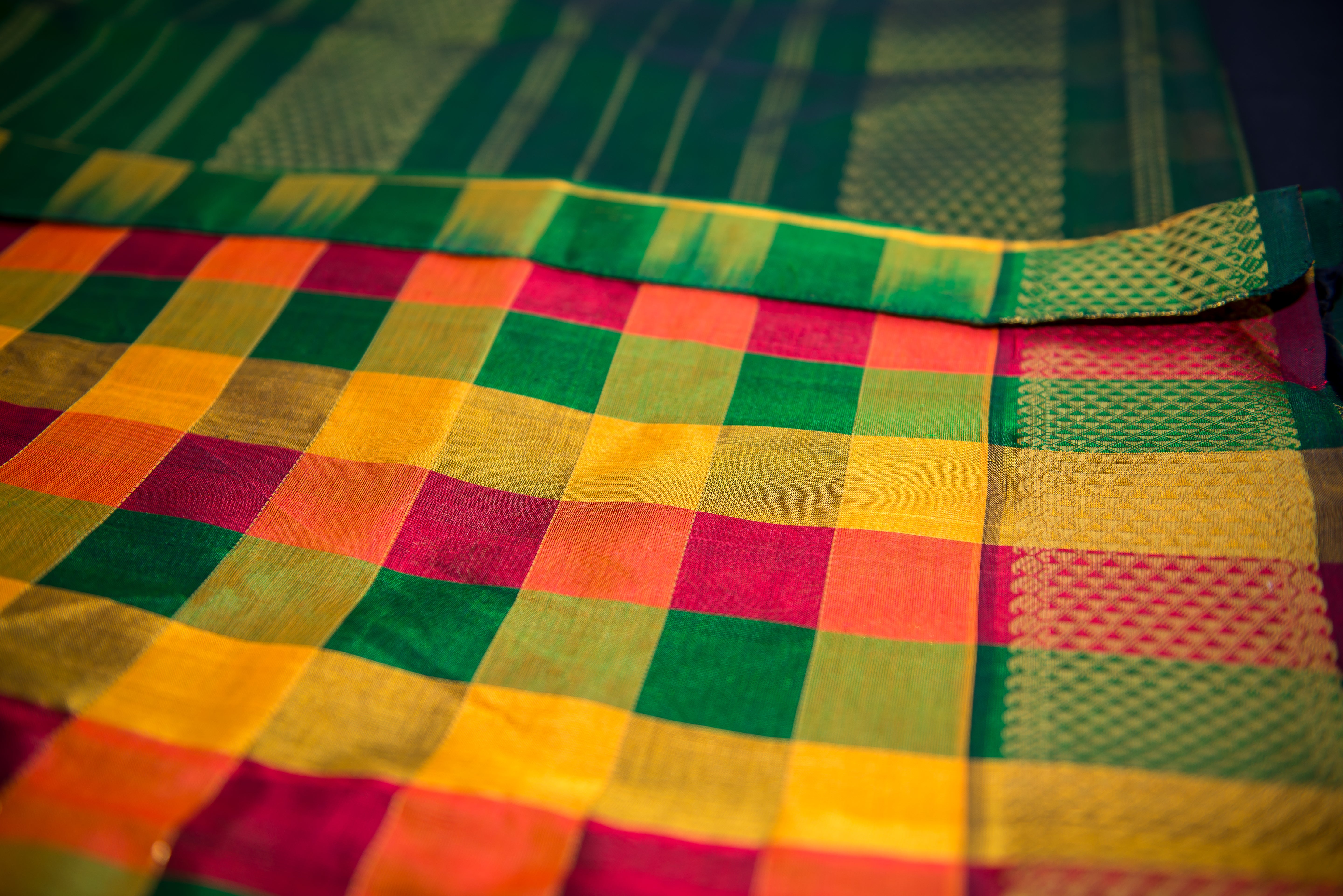 Paalum Pazhamum Kattam Handloom Silk Cotton Saree