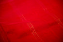 Deep Purple Silk Cotton Saree with a Bright Red Pallu
