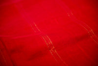 Deep Purple Silk Cotton Saree with a Bright Red Pallu