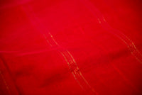 Eggplant Purple Silk Cotton Saree with Contrasting Red Pallu