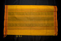 Vibrant Yellow Kanchi Cotton Threadwork Saree