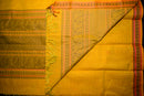 Vibrant Yellow Kanchi Cotton Threadwork Saree