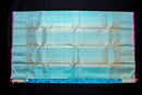 Lustrous Blue Pure Handwoven Silk Saree