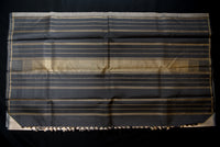 Cream Pure Silk Saree with Black Zari Pallu