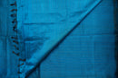 Luminous Azure Blue Silk Cotton Saree with Zari Motifs