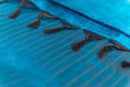 Luminous Azure Blue Silk Cotton Saree with Zari Motifs