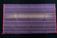 Luxurious Deep Plum Pure Silk Saree with Gold Zari Pallu