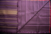 Luxurious Deep Plum Pure Silk Saree with Gold Zari Pallu