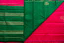 Dazzling Hot Pink and Emerald Green Pure Silk Saree