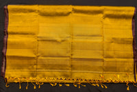 Olive Green Pure Soft Silk Saree with Temple Border