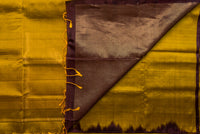 Olive Green Pure Soft Silk Saree with Temple Border