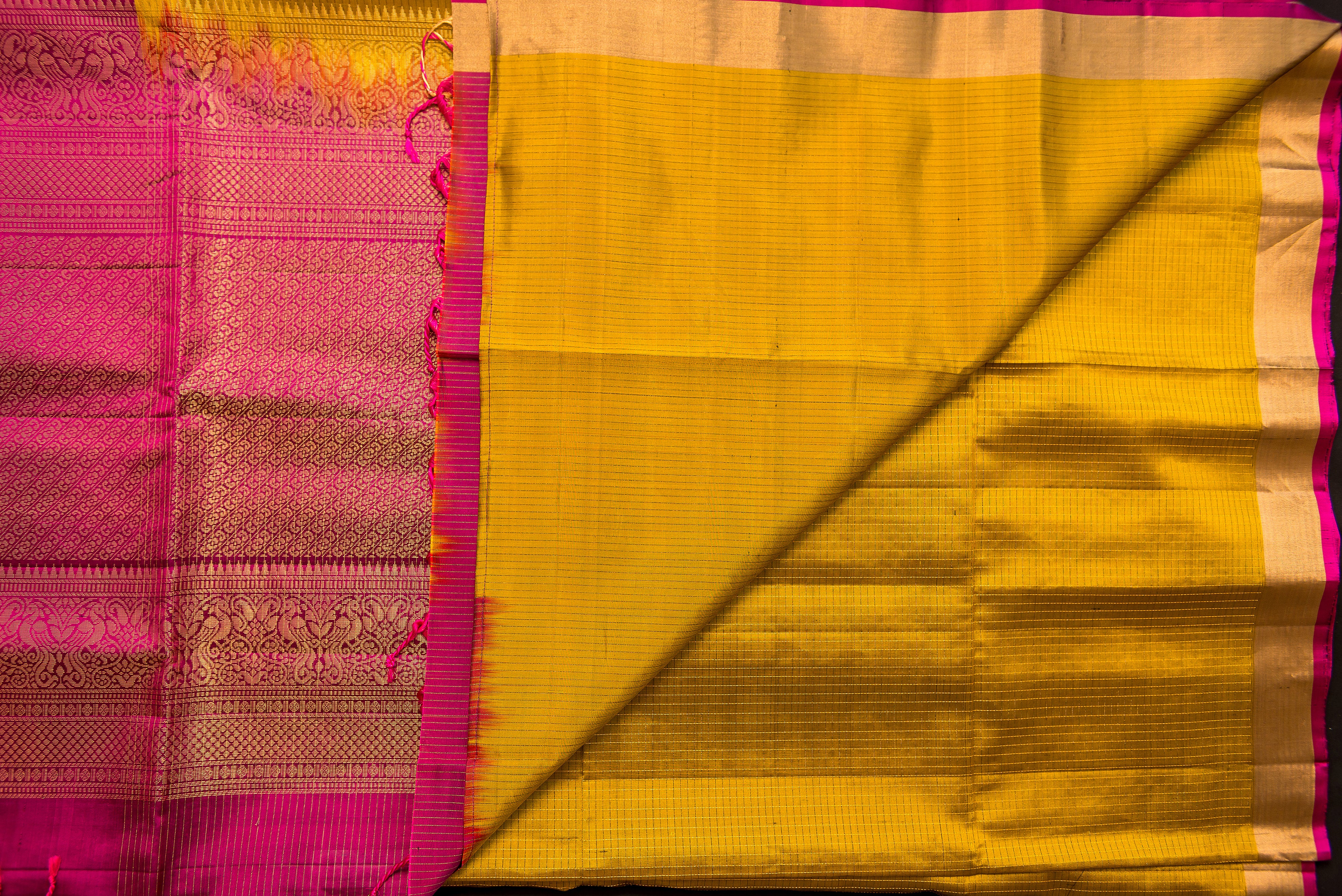 Luxurious Olive Green Soft Silk Saree with Maroon Zari Pallu