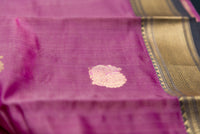 Pink Silk Cotton Saree with Grand Gold Zari Borders