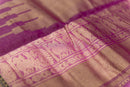 Pink Silk Cotton Saree with Grand Gold Zari Borders