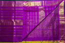 Dazzling Sneha Green Silk Cotton Saree with Purple Pallu