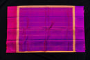 Vibrant Peach Silk Cotton Saree with Ganga Jamuna Border