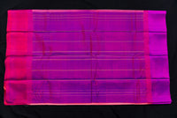 Vibrant Baby Pink Silk Cotton Saree with Ganga Jamuna Border