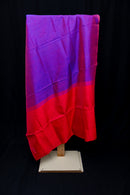 Dazzling Ombre Silk Cotton Saree in Purple and Red