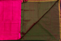 Manthulir Silk Cotton Saree with Bright Pink Pallu