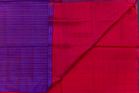 Dazzling Ombre Silk Cotton Saree in Purple and Red