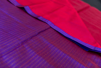Dazzling Ombre Silk Cotton Saree in Purple and Red