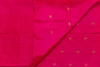 Luminous Bright Pink Silk Cotton Saree with Zari Motifs