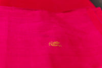 Luminous Bright Pink Silk Cotton Saree with Zari Motifs