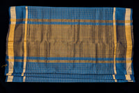 Classic Dual-Tone Grey Silk Cotton Saree with Golden Pallu