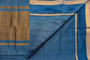 Classic Dual-Tone Grey Silk Cotton Saree with Golden Pallu