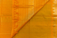 Dazzling Green Silk Cotton Saree with Mustard-Yellow Pallu