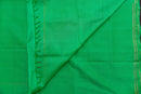 Luminous Electric Green Silk Cotton Saree with Zari Motifs