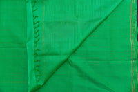 Luminous Electric Green Silk Cotton Saree with Zari Motifs