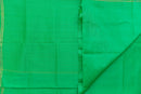 Luminous Electric Green Silk Cotton Saree with Zari Motifs