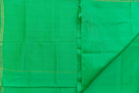 Luminous Electric Green Silk Cotton Saree with Zari Motifs