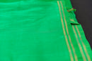 Luminous Electric Green Silk Cotton Saree with Zari Motifs