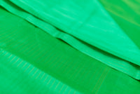 Luminous Electric Green Silk Cotton Saree with Zari Motifs