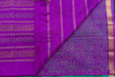 Bold Fuchsia and Emerald Green Silk Cotton Saree with Gold Zari
