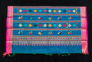 Artistic Teal Silk Cotton Saree with Bomkai Pallu