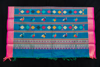 Artistic Teal Silk Cotton Saree with Bomkai Pallu