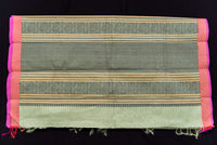 Serene Sage Green Kanchi Cotton Threadwork Saree