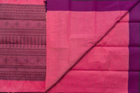 Bright Pink Kanchi Cotton Threadwork Saree