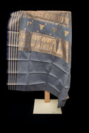 Sophisticated Charcoal Grey Kanchi Cotton Saree with Antique Gold Zari